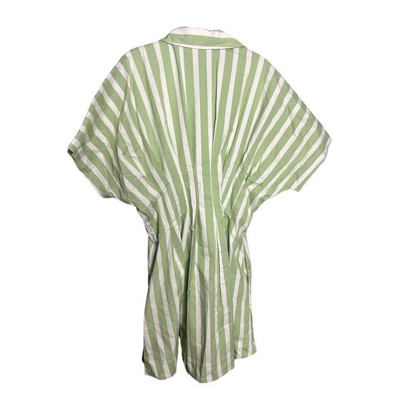 Anthropologie The Tobie Mini Shirt Dress by Exquise Large Green Stripe - Picture 8 of 8